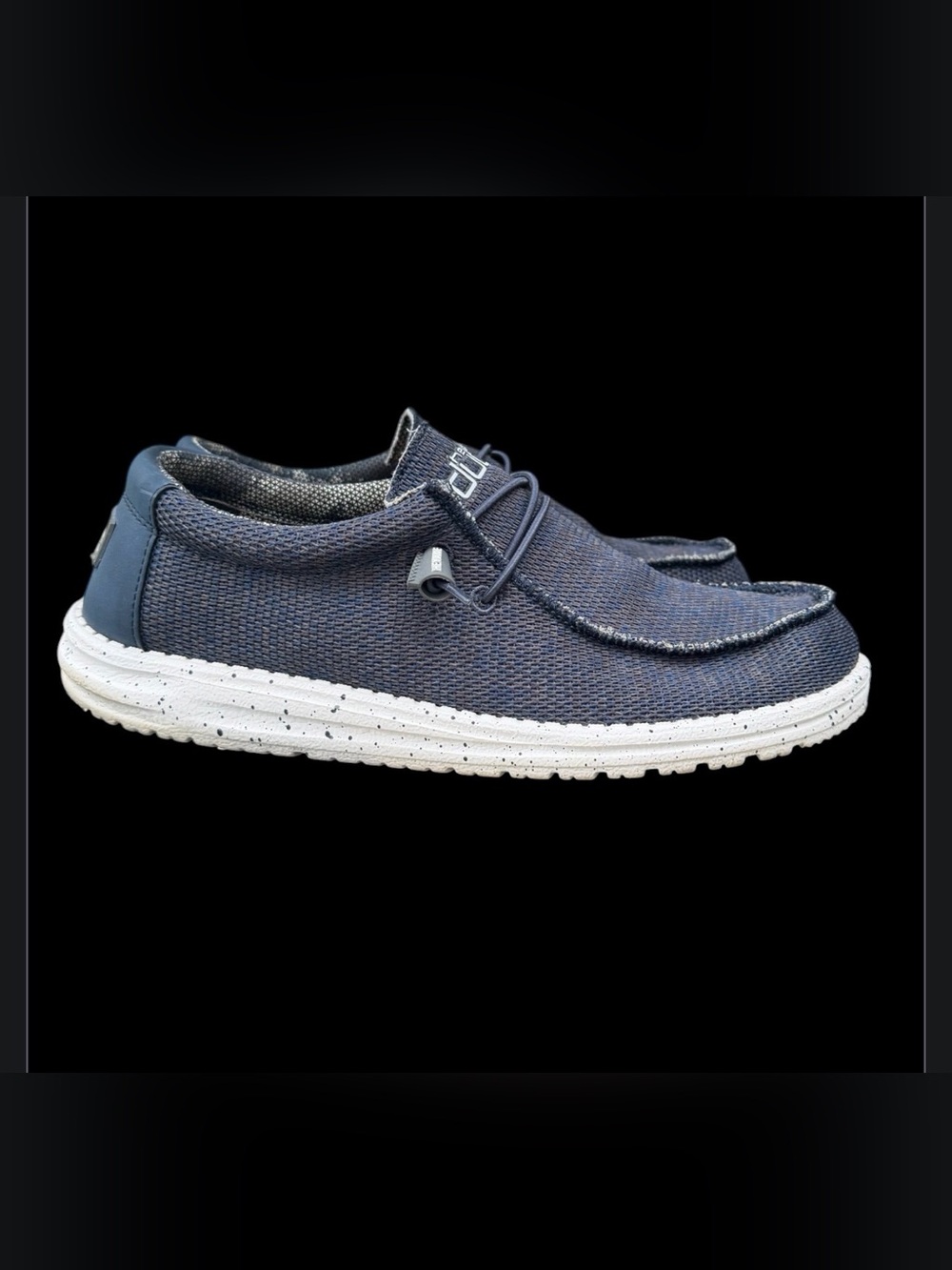 Hey Dude Navy Blue Knit Slip-On Loafers